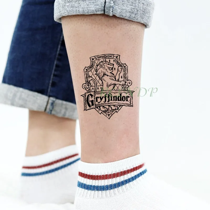 Waterproof Temporary Tattoo sticker movie School badge fake tatto flash tatoo for men women