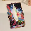 Wooden Colorful Pattern 5D Diamond Painting Tissue Holder Diamond Art Tissue Box