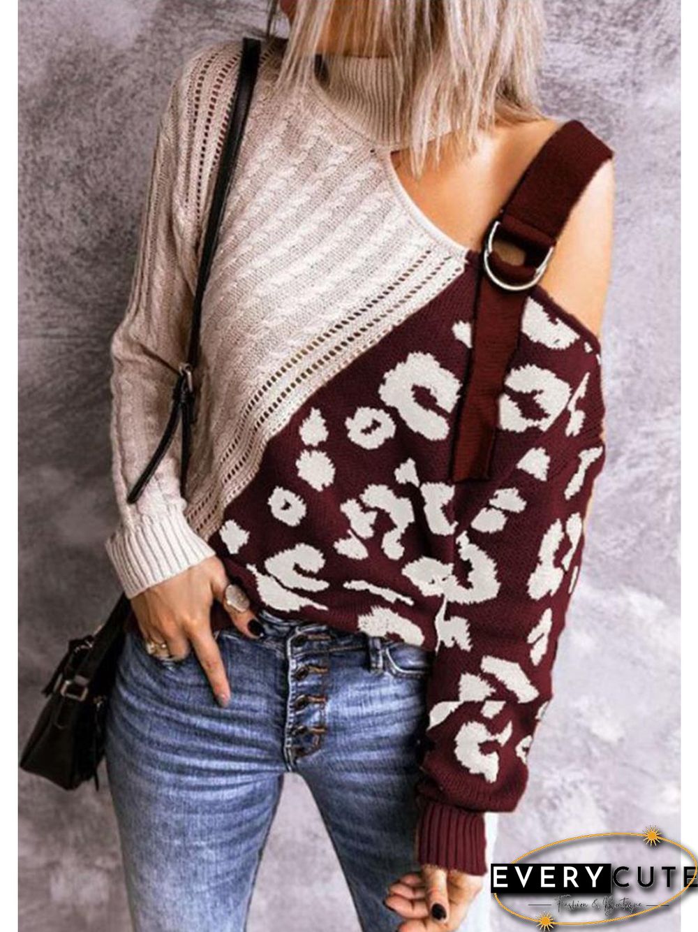 Casual Wear Mandarin Collar Sweater P10676
