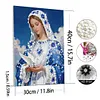 (30x40cm)DIY Virgin Mary Framed Handmade Pearl Painting Art Craft Kit Living Home Decor