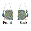 Diamond Painting Acrylic Double-side Peacock Pendant Hanging Gem