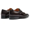 Handmade Mens Brown Leather Monk  Wedding Dress Shoes