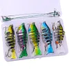 5Pcs Sinking Wobblers Fishing Lures Multi-Section Hard Bait for Pike Bass Trout