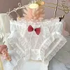 Small fresh mesh ruffled bow underwear
