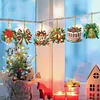 (US Local)6pcs Christmas  DIY Diamond Painting Art Pendant Wall Door Decoration
