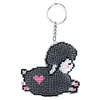1PCS-Cartoon-Beaded Cross Stitch Keychain-6.5*7.5CM