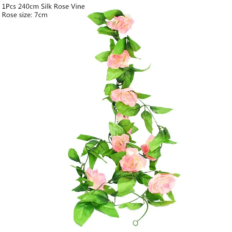 Artificial Green Eucalyptus Leaves Garland Fake Vines Rattan Artificial Plants Ivy Wreath for Wedding Party Home Wall Decoration