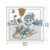 Snowman-14CT Stamped Cross Stitch Kit(26*23cm)