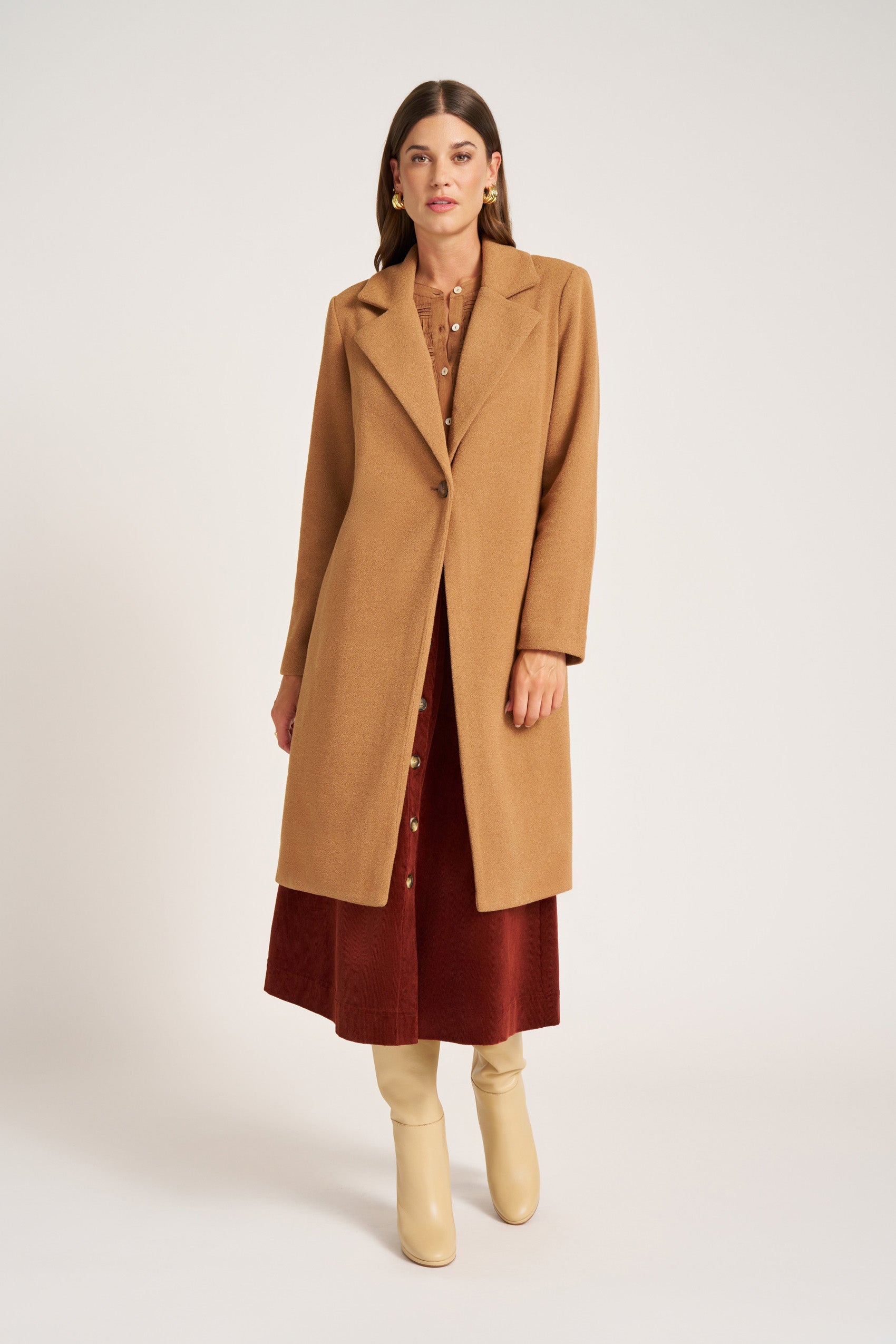 WARREN COAT - CAMEL