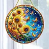 DIY Double Sided Special Shaped Glitter Sunflower Butterfly Diamond Art Hanging Kit