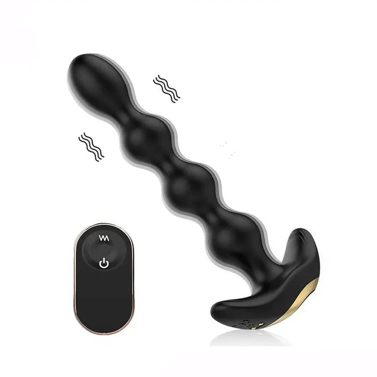 Electric Male Massager Remote Control Anal Beads Sex Toy For Man Vibrator