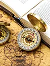 Mini Portable Copper Navigation Compass Outdoor Luminous Flip Compasses