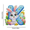 (US Local)PET Double Sided Special Shaped Easter Alphabet DIY Diamond Painting Keychain