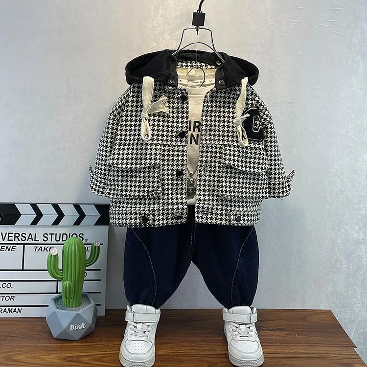 Toddler Boys Jackets Boy Hooded Coat Spring and Autumn Clothing
