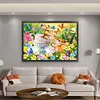 Teacup Rabbit Flowers-9CT Stamped Cross Stitch 80*60cm(Big Size)