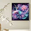 Flowers And Dancing Girl-Partial Special Shaped Diamond painting 30*30CM