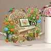 (US Local)Acrylic Special Shaped Garden Lounge Chair Table Top Diamond Painting Ornament