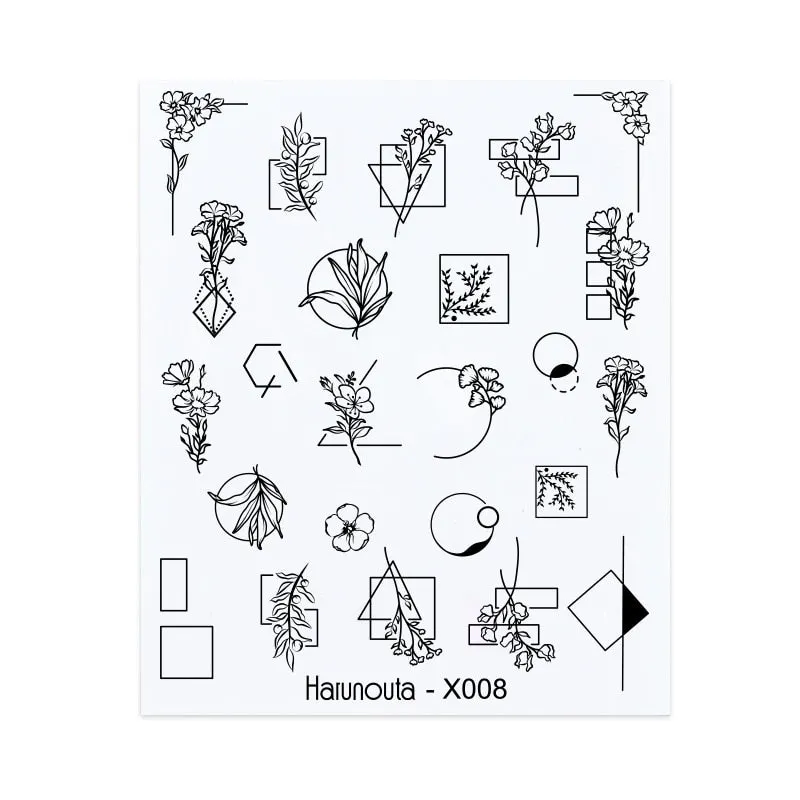 1Pc Spring Water Nail Decal And Sticker Flower Leaf Tree Green Simple Summer DIY Slider For Manicuring Nail Art Watermark