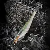 Luminous Wood Shrimp Fishing Lure Steel Wire Squid Jig Shrimp Bait for Saltwater