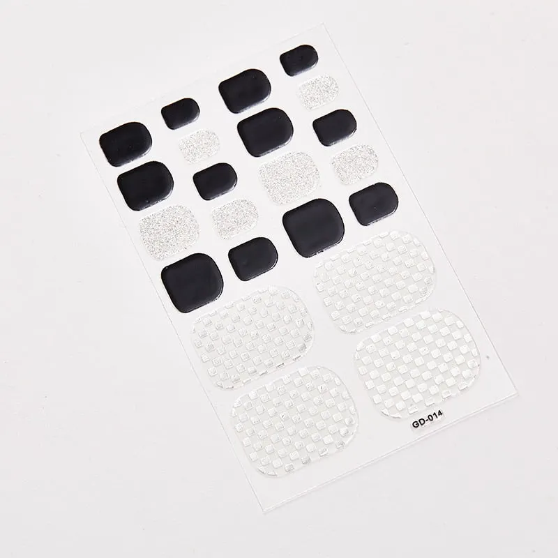 22 Tips/Sheet Shiny Nail Decoration Nail Adhesive Nail Accesoires Nail Art Decoration Nailart Sticker Adesivos Nail Tape