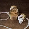 Pure Copper Exquisite Tape Measure Mini Manual Reel Retro flywheel Sewing Tool