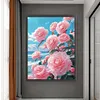 Camellia-11CT Stamped Cross Stitch Silk Thread 61*82cm/24.02*32.28in(Big Size)