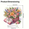 (US Local)DIY Flower Special Shaped Diamond Painting Desktop Ornaments Kit 