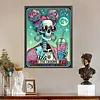 Diamond Painting -5D Full Round Drill Hipster Skull(40x50cm)