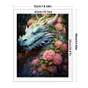 >SALE<Full Embroidery Eco-cotton Thread 11CT Print Flower Dragon Cross Stitch 50x60cm
