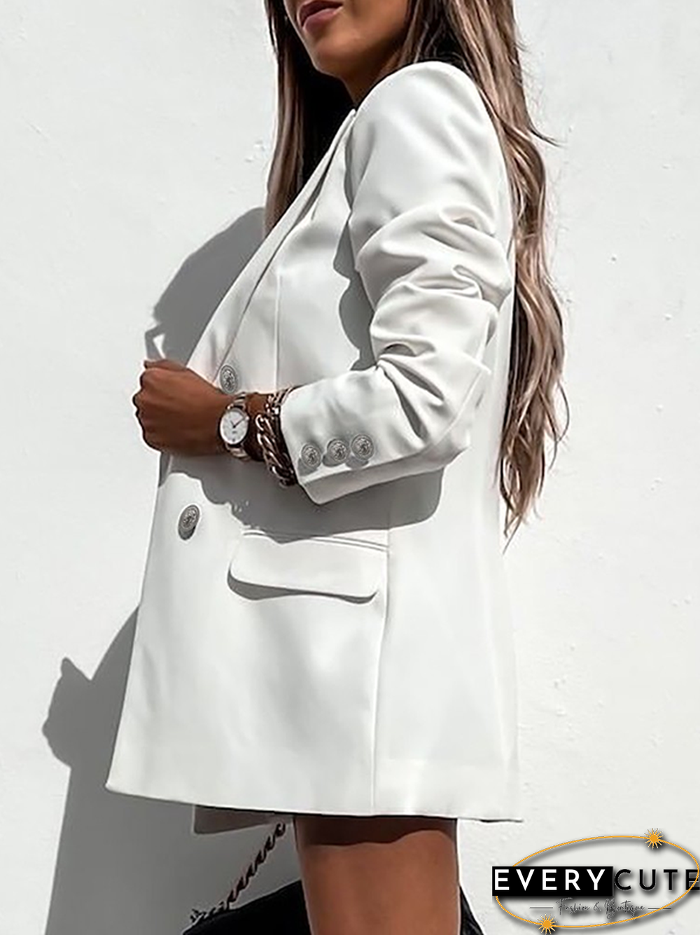 Casual Plain Long sleeve Blazer