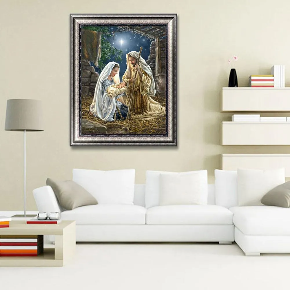 Diamond Painting - Full Round Drill - Jesus Family(30*40cm)