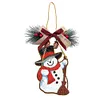 DIY Diamond Painting Christmas  Wooden Christmas Charms Decorations Santa Pendant Kits