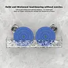 Glacier Pattern Transparent Shower Storage Rack Punch-Free Suction Cup Shelf