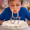 Reusable Numeral Birthday Candle Holder Set Number 0-9 for Party Anniversary