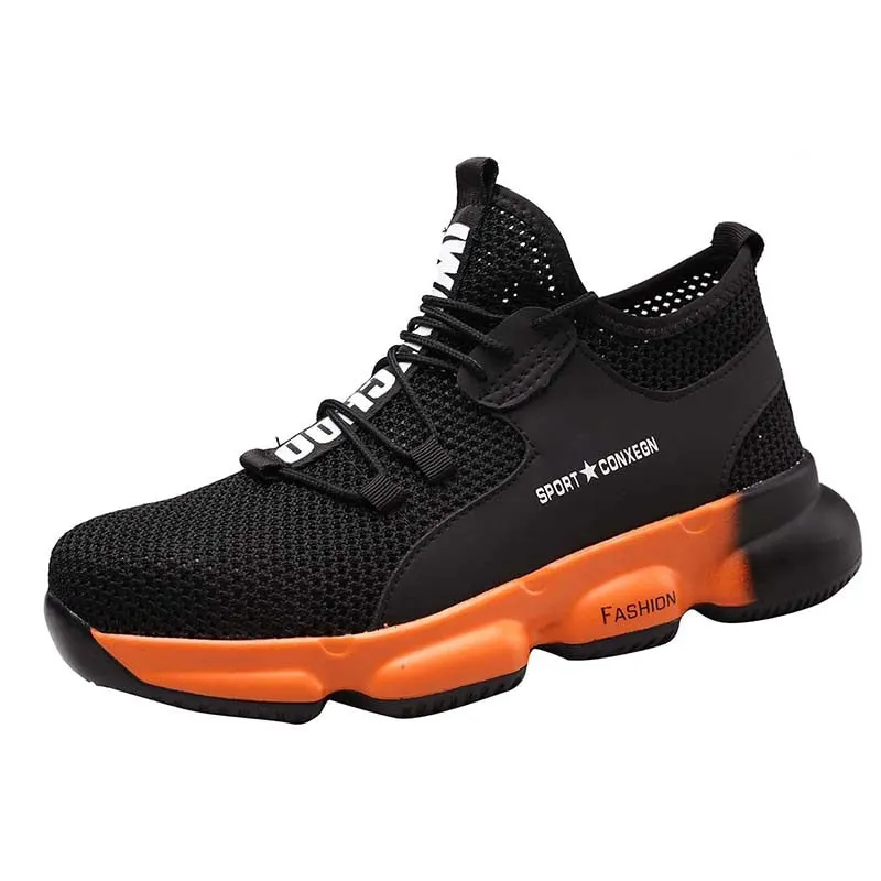 Free Shipping Work Safety Shoes Men Short Boots With Steel Toecap Anti Smashing Lightweight Sneaker Breathable All Season Shoes