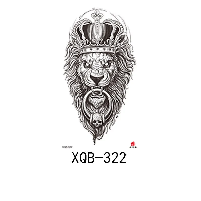Small Full Arm Waterproof Tattoo Sticker Half Arm Arm Painted Flower Animal Arm Lasting European and American Tattoo Sticker