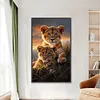 (Big Size)Leopard - 11CT Stamped Cross Stitch - 40*65cm - Animal