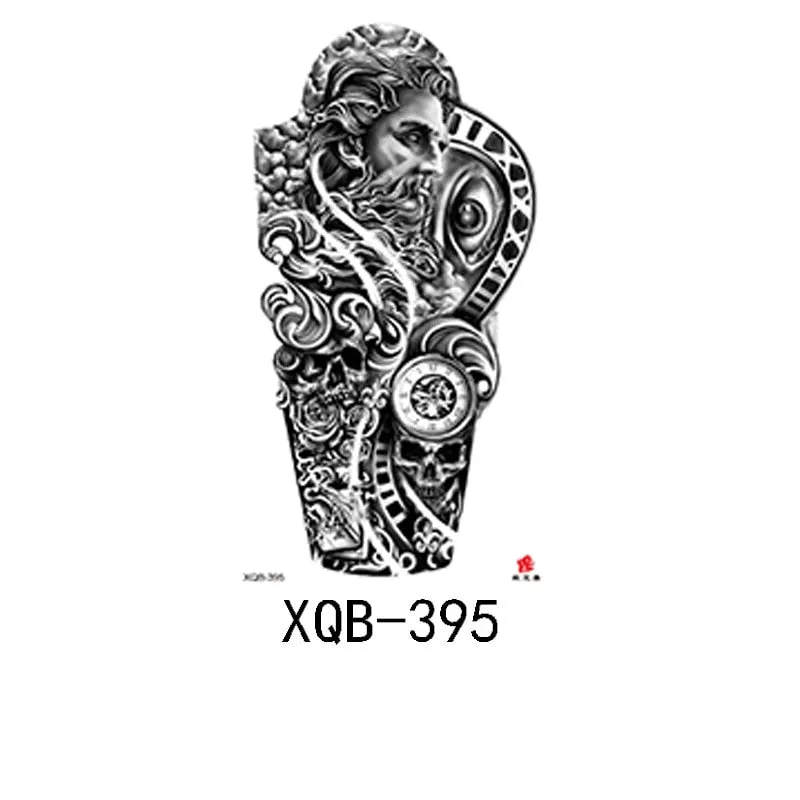 Small Full Arm Waterproof Tattoo Sticker Half Arm Arm Fierce Animal Arm Lasting European and American Tattoo Sticker