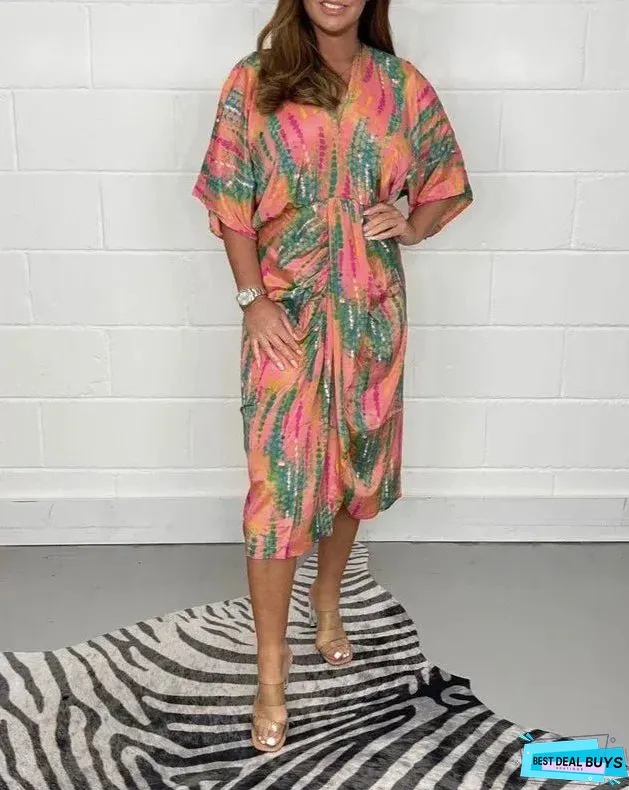 DIANE - PRINTED KIMONO DRESS