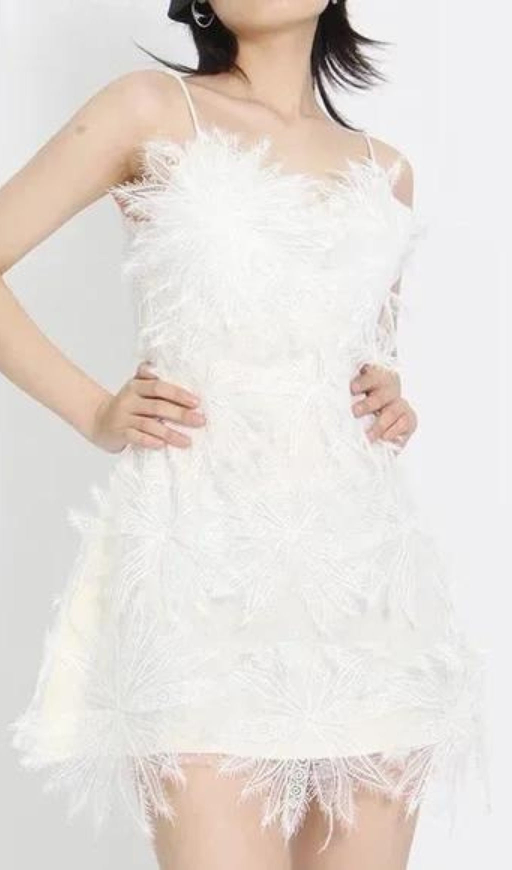 Aintza White Floral Appliqu&eacute; Mesh Dress Flowering Girl