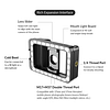 APEXEL 3 in 1 Mobile Phone Macro Lens with LED Fill Light 15X Macro Lens + 17mm Thread Lens Adapter for iPhone 15/15Pro/15Pro Max, Samsung, Android Phones