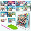 2026 DIY Special Shape Desktop Diamond Standing Calendar for Bedroom Living Room