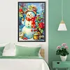 Diamond Painting-5D Full Round Drill Christmas Snowman(60*40 cm)