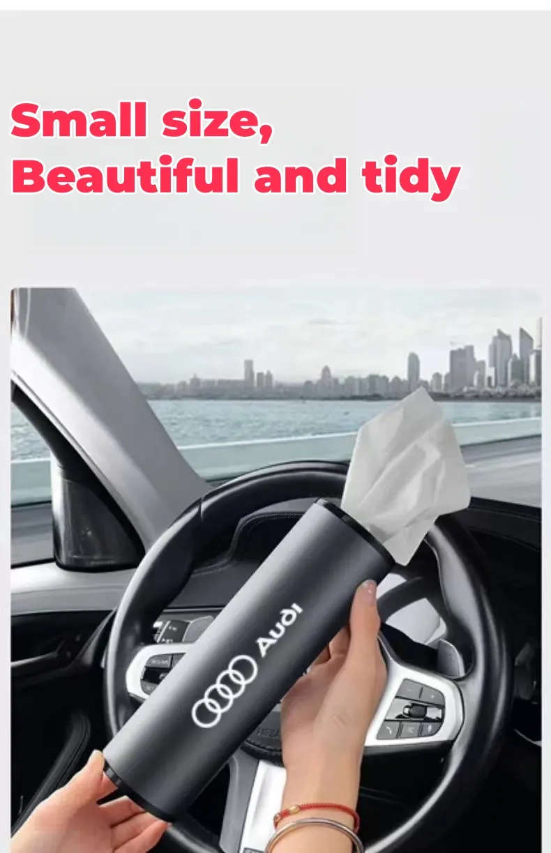 High-grade paper box in the car can be hung with metal cylinder