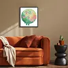 Round Flower-Lupine-14CT Stamped Cross Stitch Egyptian Cotton 30*35cm/11.81*13.78in