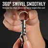 Double-ended Rotating Key Ring Titanium Keychain Rotating Key Organizer for Carabiners, Wind Chimes, Plants, DIY Accessories