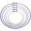 5pcs Plastic Cross Stitch Embroidery Hoop Ring Craft Sewing Machine Frame