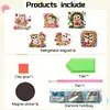 (US Local)6Pcs Acrylic  Owls Diamond Painting Fridge Magnet for Fridge Whiteboard