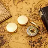 Mini Portable Copper Navigation Compass Outdoor Luminous Flip Compasses