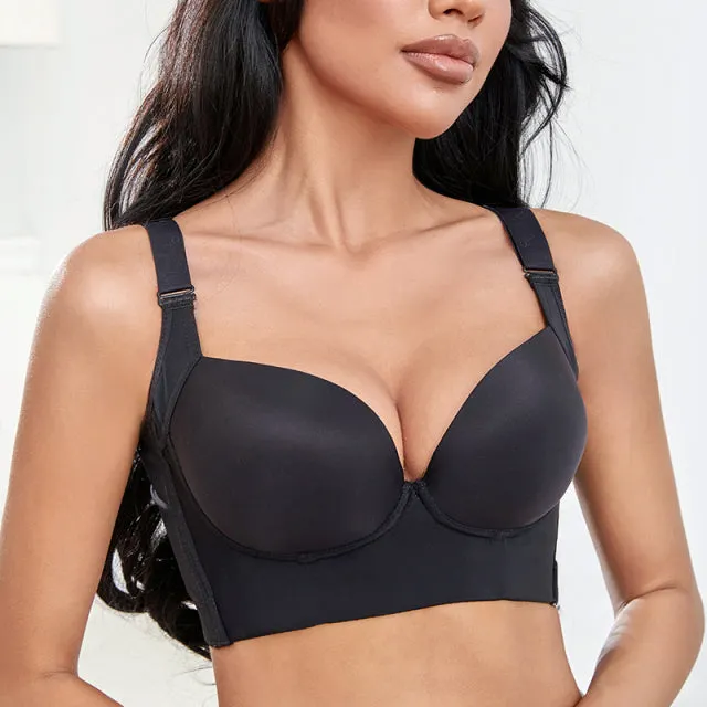 Deep Cup Bra Hide Back Fat With Shapewear Incorporated（Buy 1 Get 1 Free）(2 PACK)